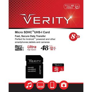 رم Verity Micro Class 10 U1 48MB/s 8GB